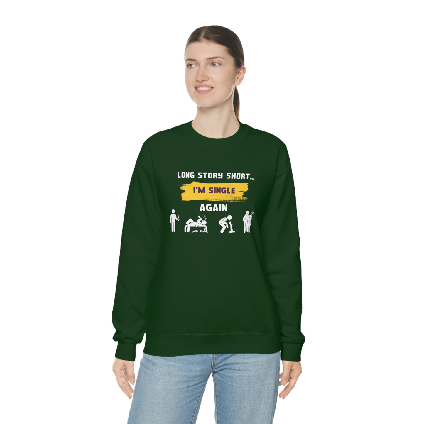 LONG STORY SHORT- Unisex Heavy Blend Crewneck Sweatshirt (VARIETY OF COLORS)