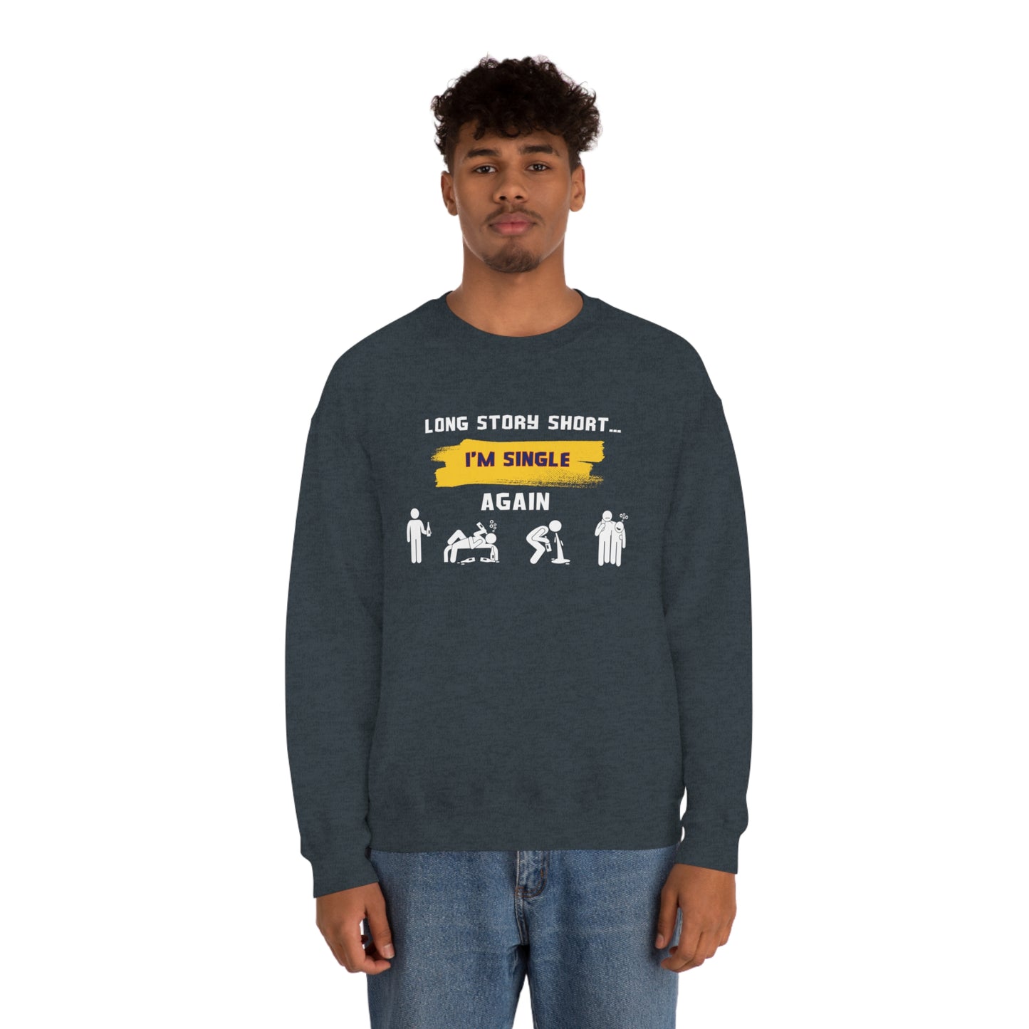 LONG STORY SHORT- Unisex Heavy Blend Crewneck Sweatshirt (VARIETY OF COLORS)