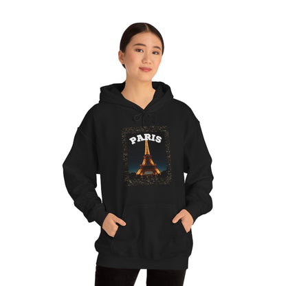 Paris At Night -Unisex Heavy Blend Hooded Sweatshirt (VARIETY OF COLORS)-“Oversized Hoodie With Rizz — Trending Streetwear”