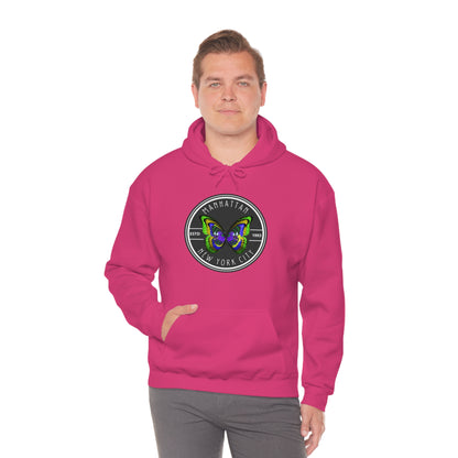 MANHATTAN NYC- Unisex Heavy Blend Hooded Sweatshirt (VARIETY OF COLORS)-“Trendy NYC Pullover Made for Photos, Coffee Runs, and Slay”