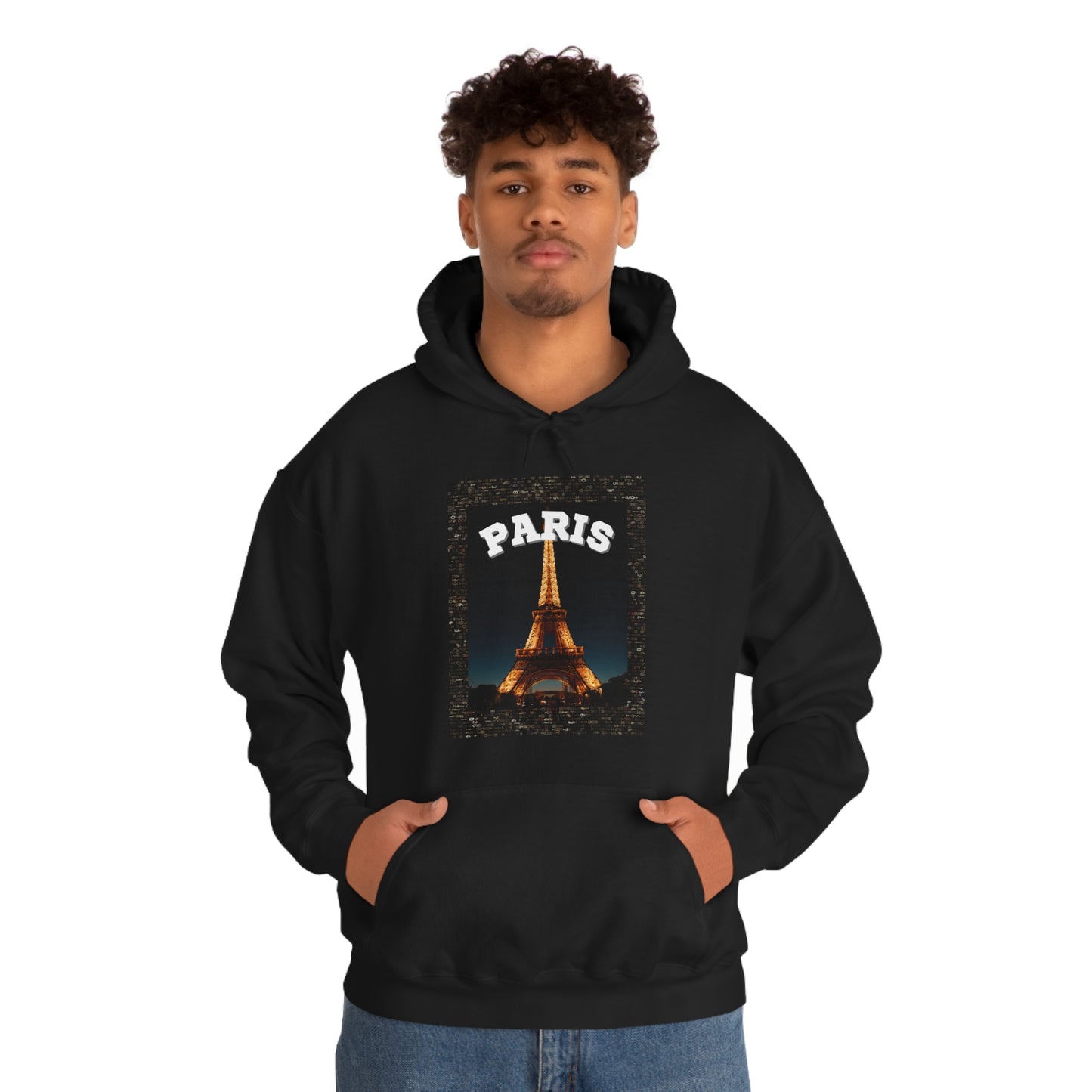 Paris At Night -Unisex Heavy Blend Hooded Sweatshirt (VARIETY OF COLORS)-“Oversized Hoodie With Rizz — Trending Streetwear”