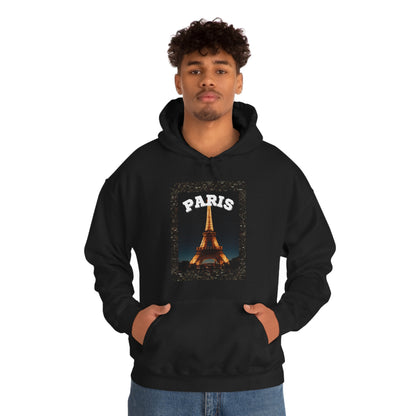 Paris At Night -Unisex Heavy Blend Hooded Sweatshirt (VARIETY OF COLORS)-“Oversized Hoodie With Rizz — Trending Streetwear”