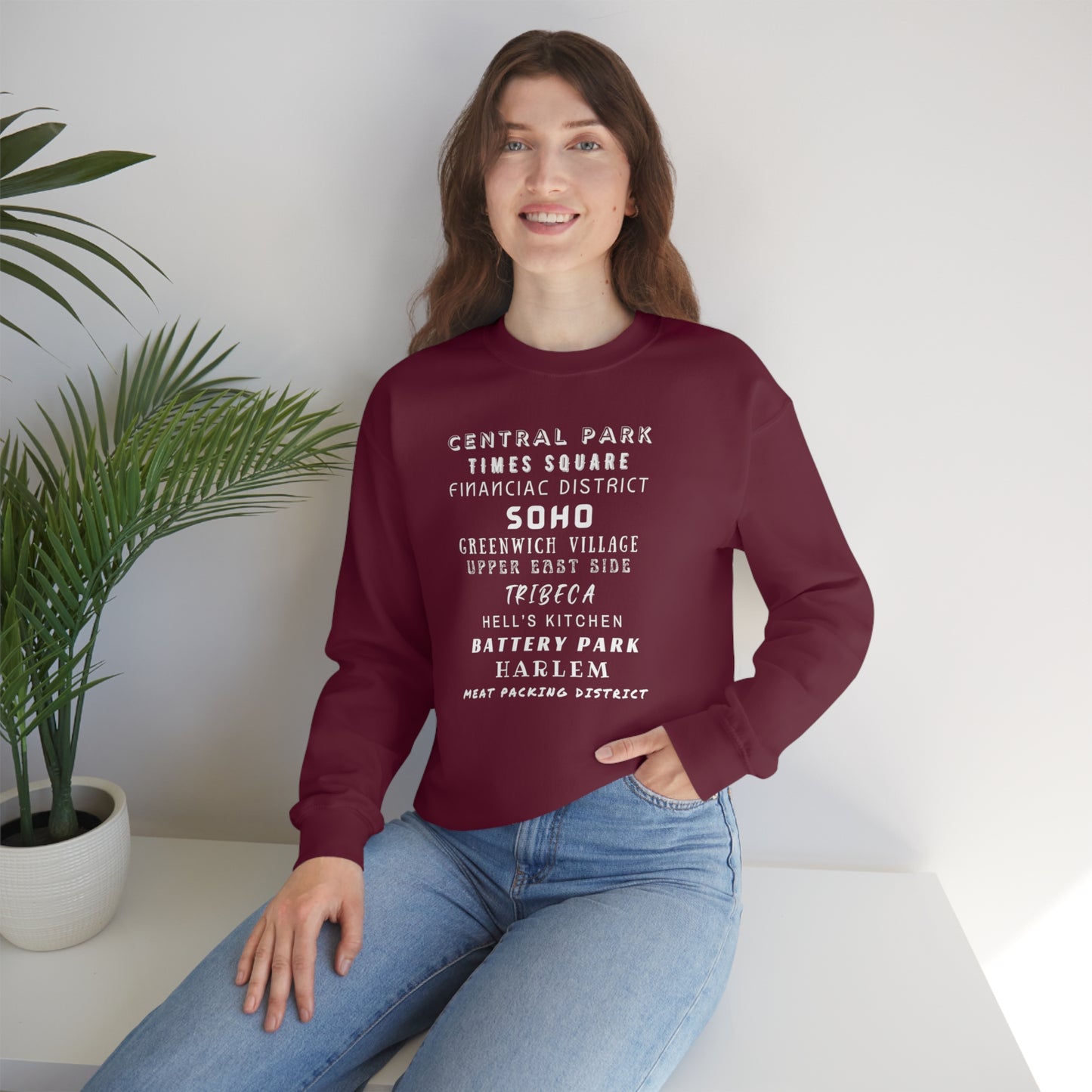 NYC NEIGHBORHOODS- Unisex Heavy Blend Crewneck Sweatshirt (VARIETY OF COLORS)