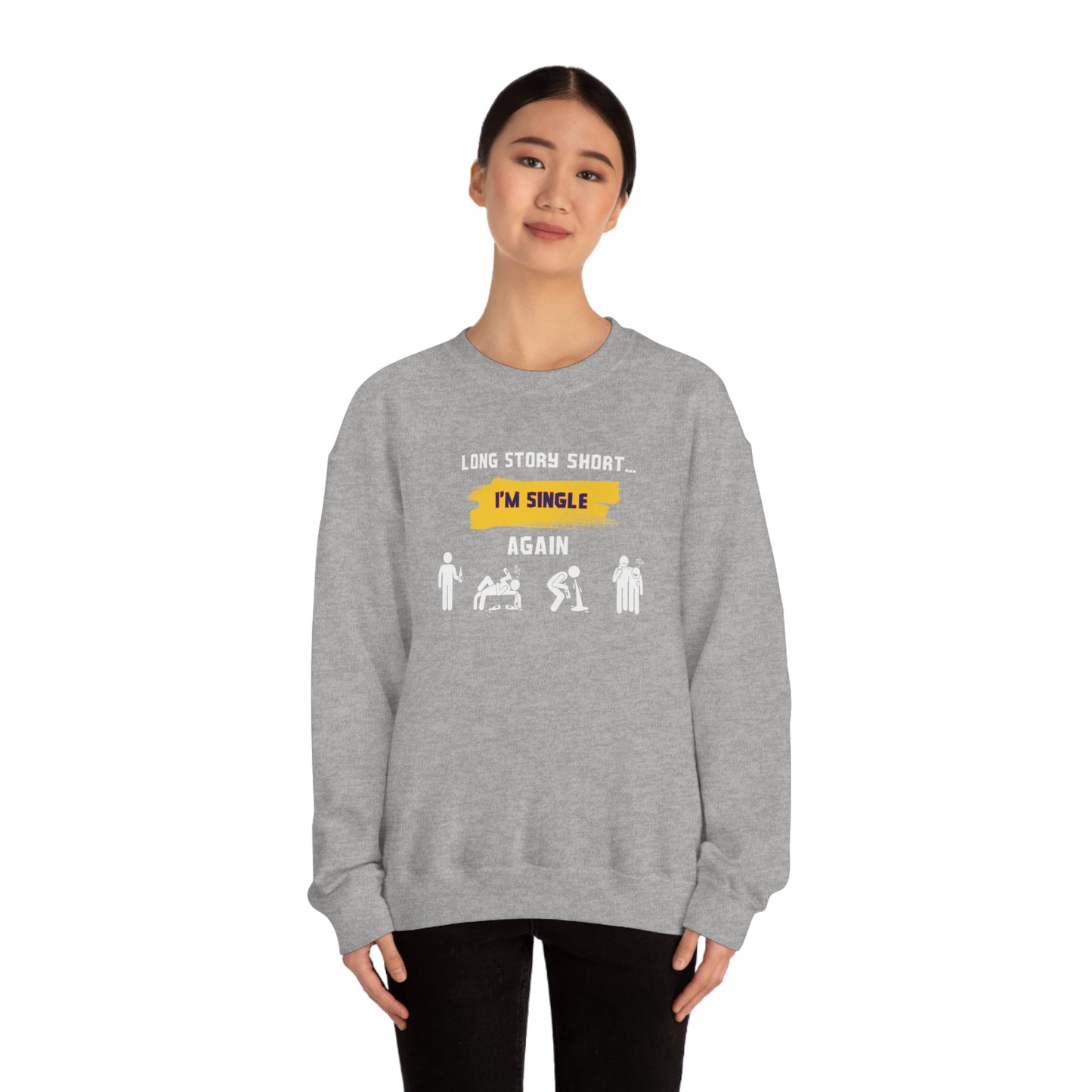 LONG STORY SHORT- Unisex Heavy Blend Crewneck Sweatshirt (VARIETY OF COLORS)
