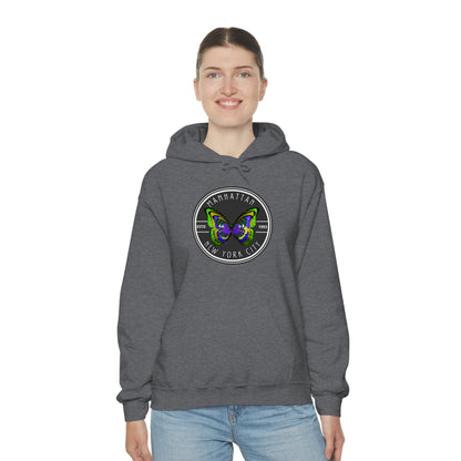 MANHATTAN NYC- Unisex Heavy Blend Hooded Sweatshirt (VARIETY OF COLORS)-“Trendy NYC Pullover Made for Photos, Coffee Runs, and Slay”
