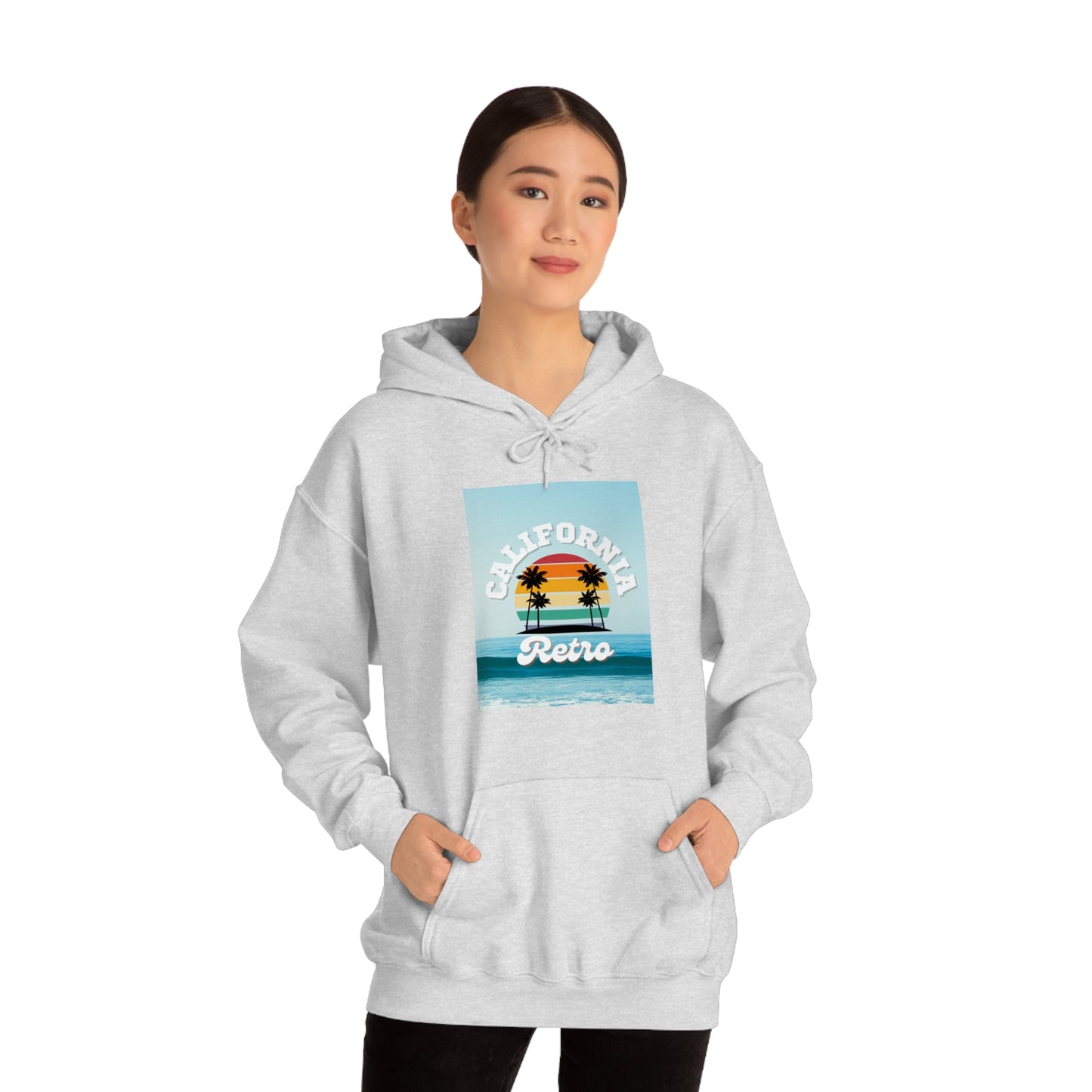 California Retro -Unisex Heavy Blend Hooded Sweatshirt (VARIETY OF COLORS)-“Trendy West Coast Hoodie — Top Pick Streetwear”