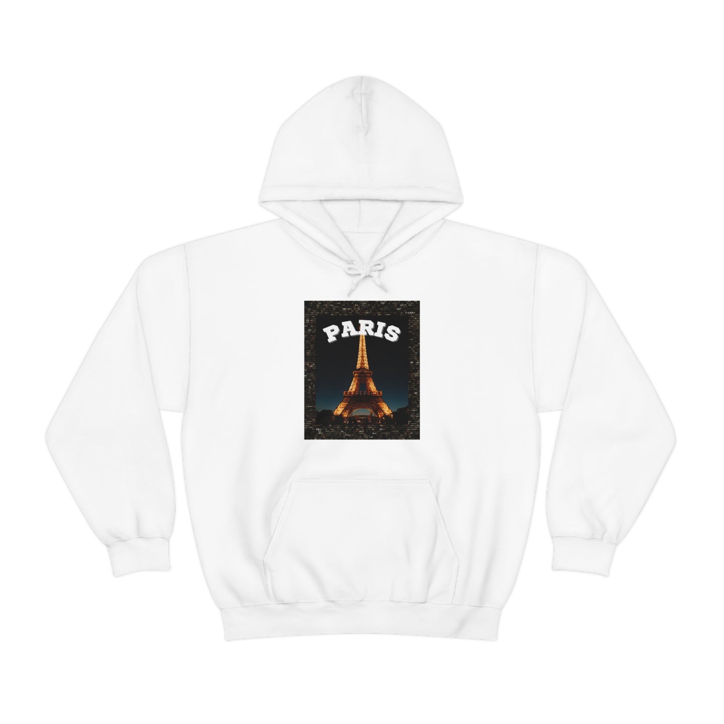 Paris At Night -Unisex Heavy Blend Hooded Sweatshirt (VARIETY OF COLORS)-“Oversized Hoodie With Rizz — Trending Streetwear”