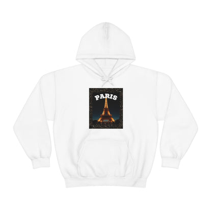 Paris At Night -Unisex Heavy Blend Hooded Sweatshirt (VARIETY OF COLORS)-“Oversized Hoodie With Rizz — Trending Streetwear”