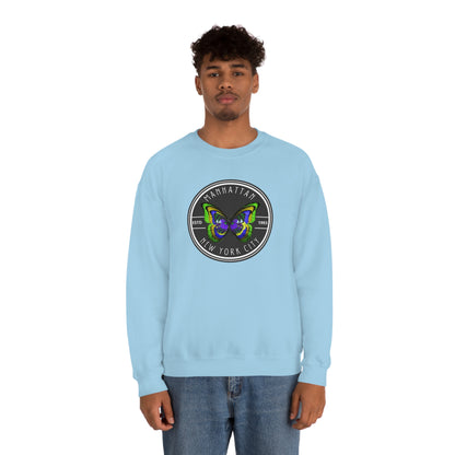 MANHATTAN NYC- Unisex Heavy Blend Crewneck Sweatshirt (VARIETY OF COLORS) "NYC Style Is Always Trending"
