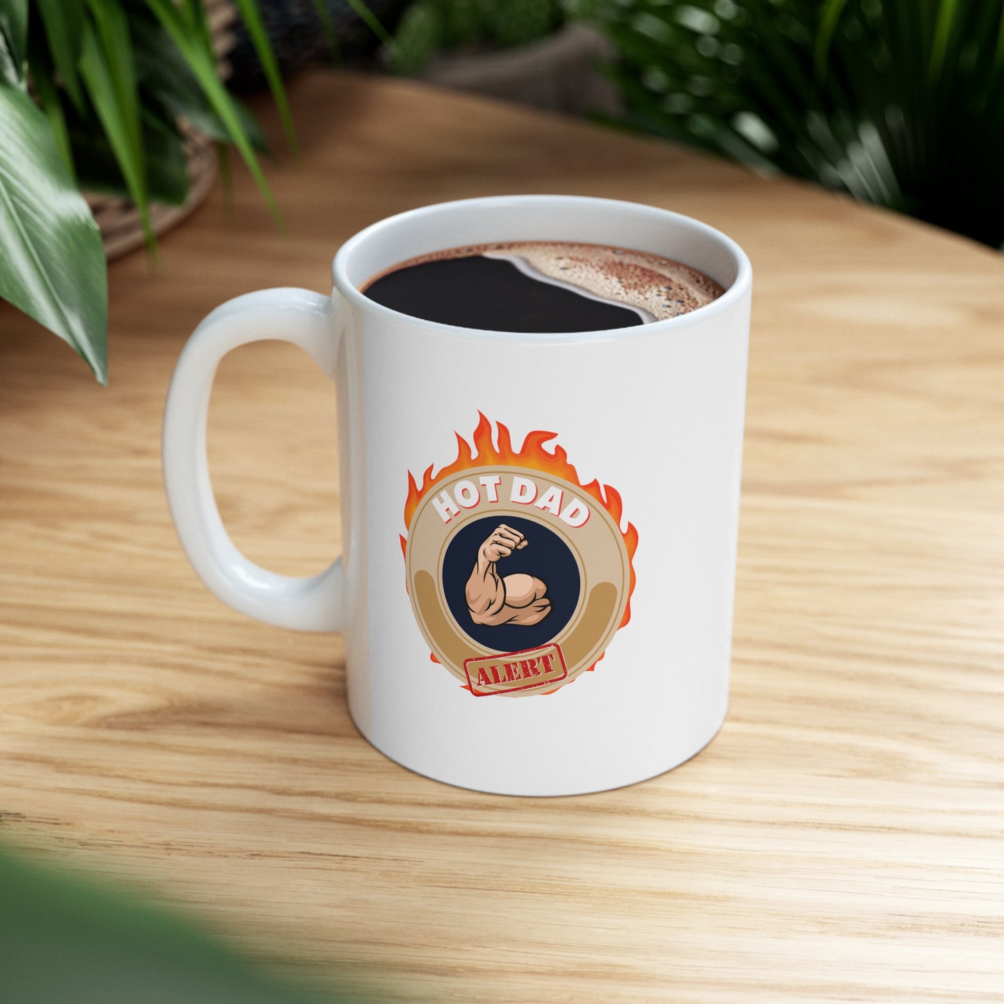 HOT DAD ALERT- Ceramic Mug 11oz