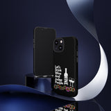 LETS DRINK WINE AND JUDGE-Tough Phone Cases - Fits Most Phone Sizes!! (BLACK)