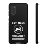 HOT MESS UNIVERSITY -Tough Phone Cases - Fits Most Phone Sizes!! (BLACK)