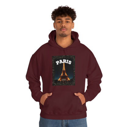 Paris At Night -Unisex Heavy Blend Hooded Sweatshirt (VARIETY OF COLORS)-“Oversized Hoodie With Rizz — Trending Streetwear”