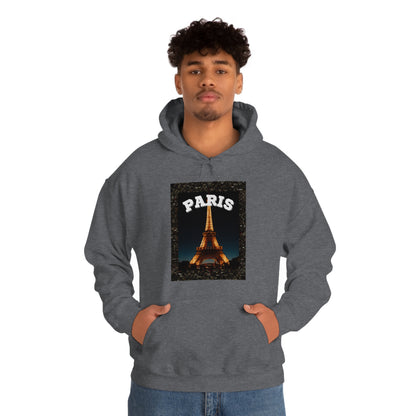 Paris At Night -Unisex Heavy Blend Hooded Sweatshirt (VARIETY OF COLORS)-“Oversized Hoodie With Rizz — Trending Streetwear”