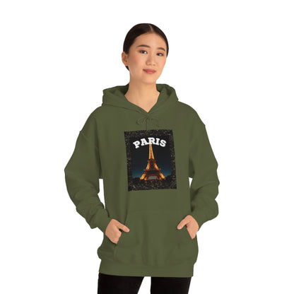 Paris At Night -Unisex Heavy Blend Hooded Sweatshirt (VARIETY OF COLORS)-“Oversized Hoodie With Rizz — Trending Streetwear”