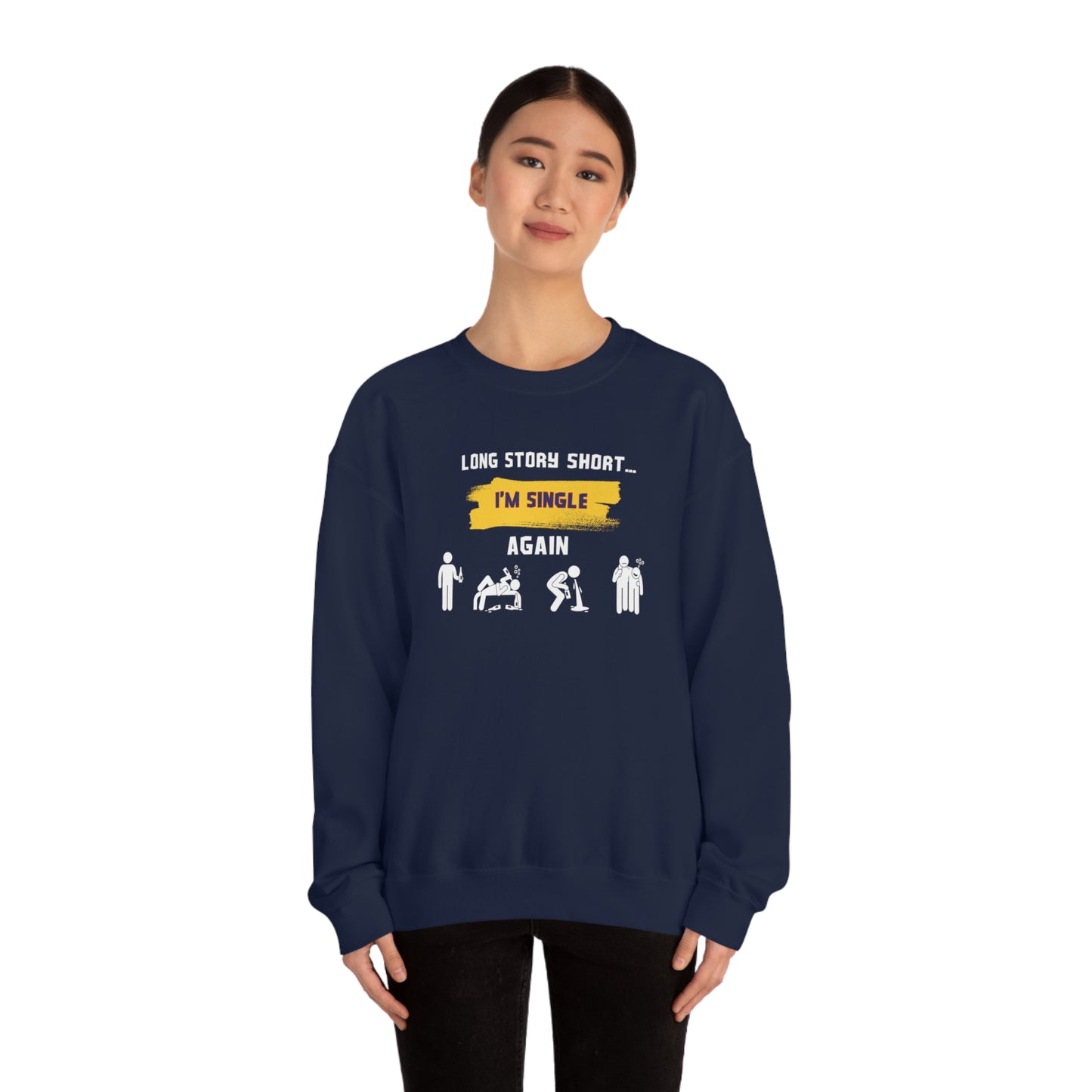 LONG STORY SHORT- Unisex Heavy Blend Crewneck Sweatshirt (VARIETY OF COLORS)