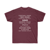 NYC NEIGHBORHOODS- T Shirt (variety Of Colors)