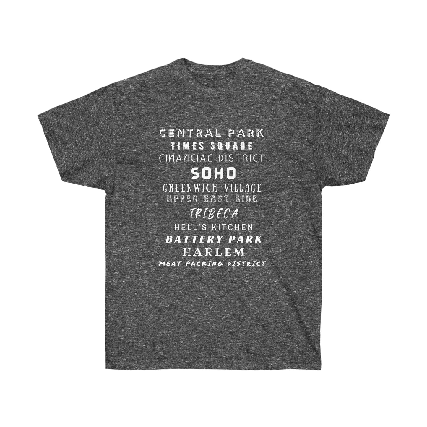 NYC ICONIC NEIGHBORHOODS- T Shirt (variety Of Colors) “New York City Shirt Full of Rizz, Skyline & Subway Vibes”