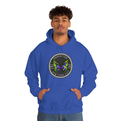MANHATTAN NYC- Unisex Heavy Blend Hooded Sweatshirt (VARIETY OF COLORS)-“Trendy NYC Pullover Made for Photos, Coffee Runs, and Slay”