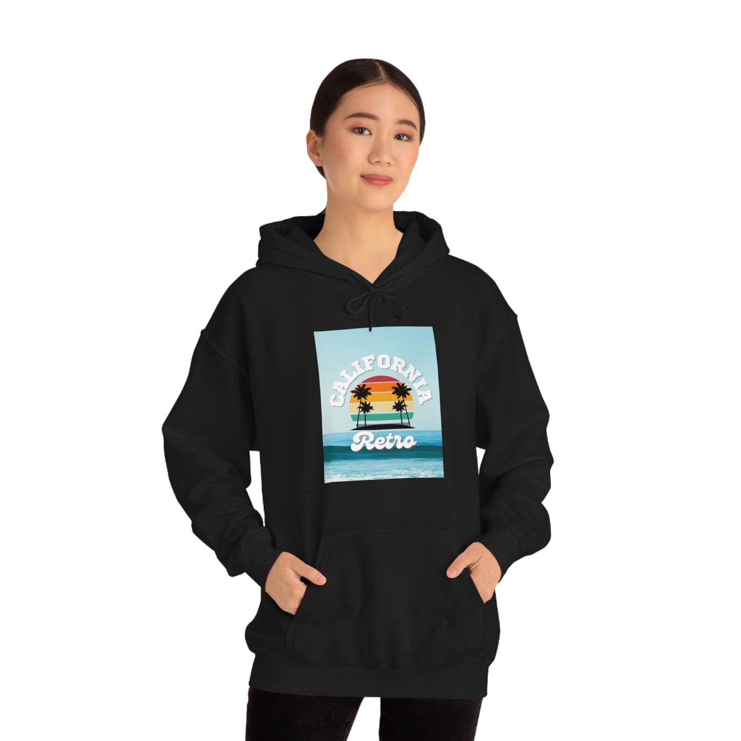 California Retro -Unisex Heavy Blend Hooded Sweatshirt (VARIETY OF COLORS)-“Trendy West Coast Hoodie — Top Pick Streetwear”