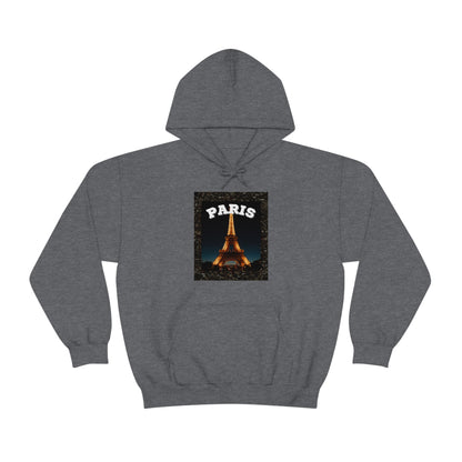 Paris At Night -Unisex Heavy Blend Hooded Sweatshirt (VARIETY OF COLORS)-“Oversized Hoodie With Rizz — Trending Streetwear”