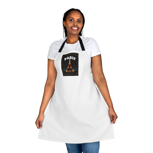 PARIS AT NIGHT- Apron (AOP) (WHITE)"Great Gift for Paris Travel Goals"
