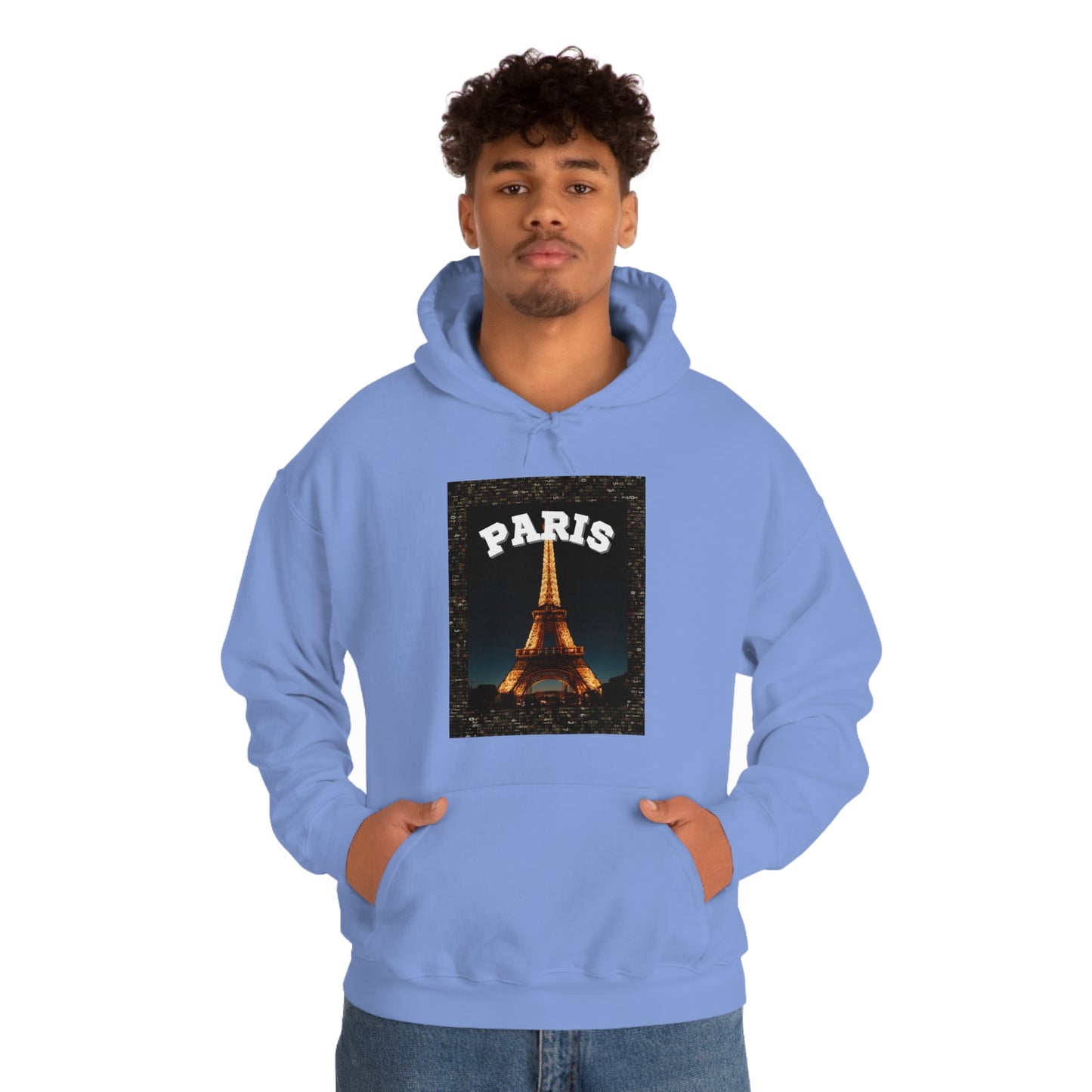 Paris At Night -Unisex Heavy Blend Hooded Sweatshirt (VARIETY OF COLORS)-“Oversized Hoodie With Rizz — Trending Streetwear”