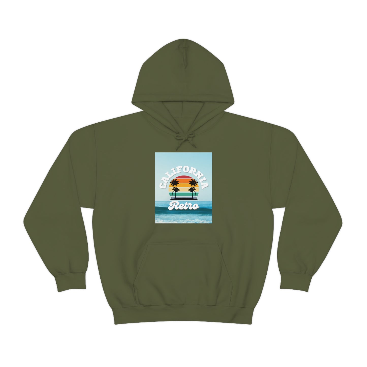 California Retro -Unisex Heavy Blend Hooded Sweatshirt (VARIETY OF COLORS)-“Trendy West Coast Hoodie — Top Pick Streetwear”