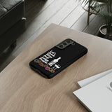 LETS DRINK WINE AND JUDGE-Tough Phone Cases - Fits Most Phone Sizes!! (BLACK)