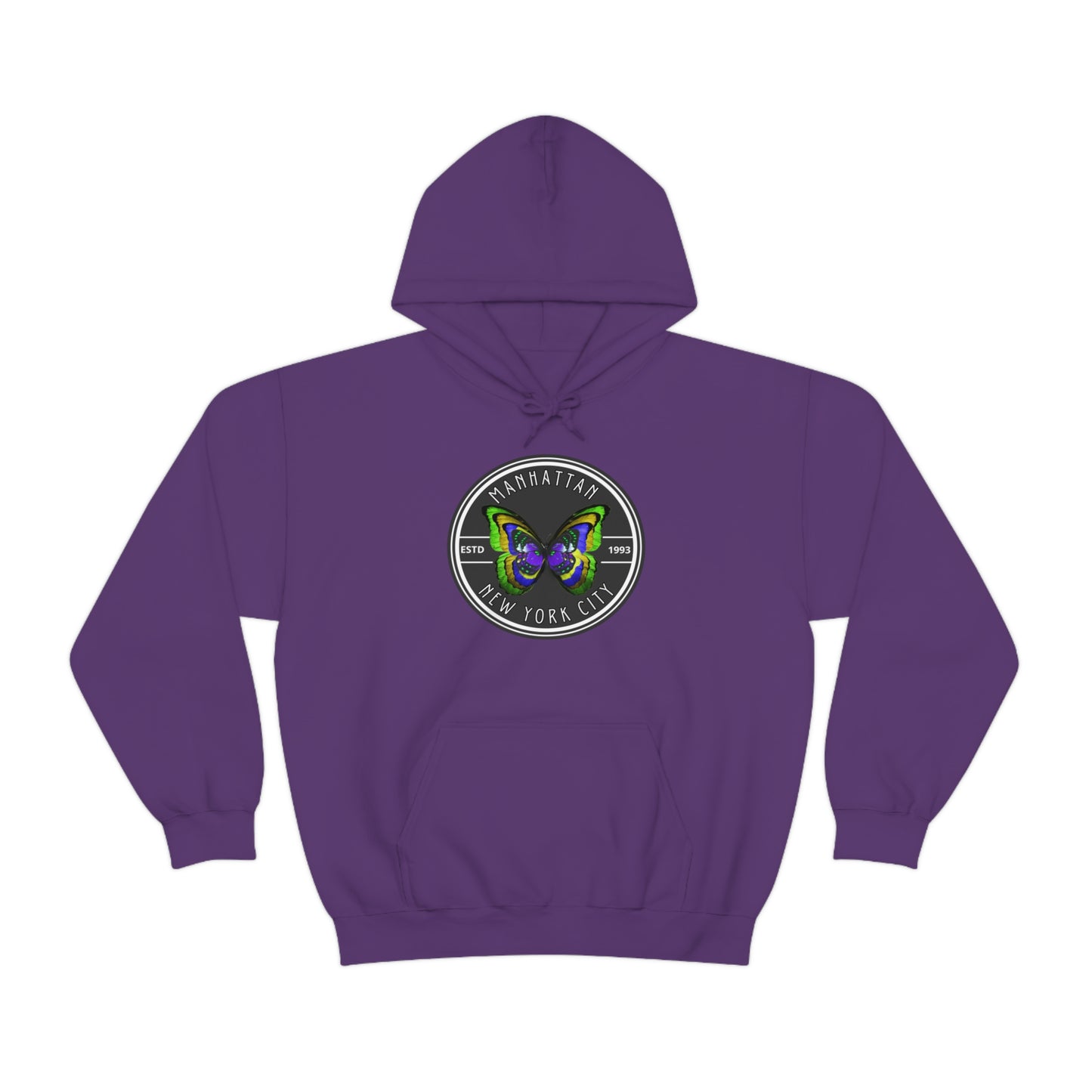 MANHATTAN NYC- Unisex Heavy Blend Hooded Sweatshirt (VARIETY OF COLORS)-“Trendy NYC Pullover Made for Photos, Coffee Runs, and Slay”