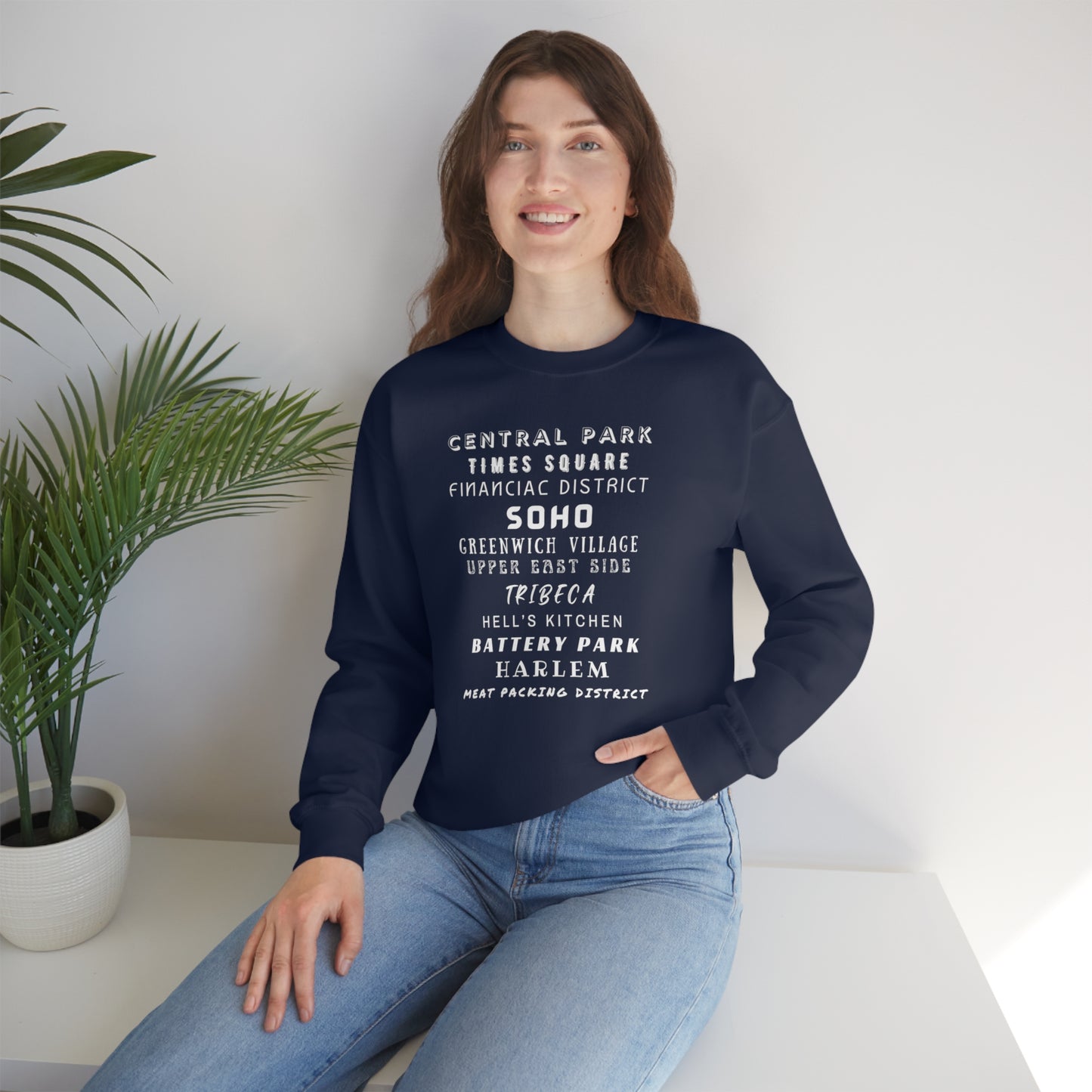 NYC NEIGHBORHOODS- Unisex Heavy Blend Crewneck Sweatshirt (VARIETY OF COLORS)