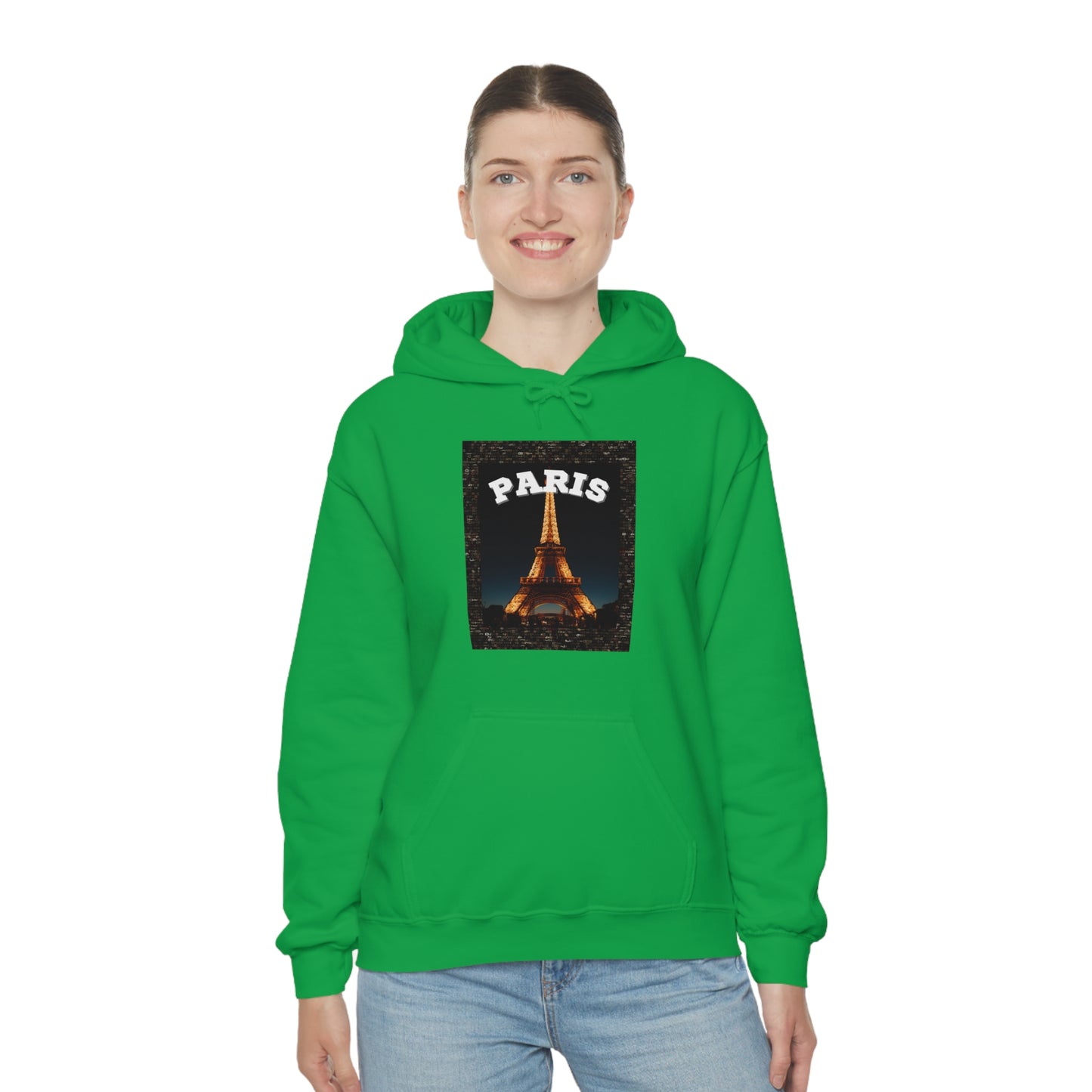 Paris At Night -Unisex Heavy Blend Hooded Sweatshirt (VARIETY OF COLORS)-“Oversized Hoodie With Rizz — Trending Streetwear”