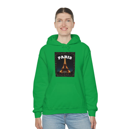Paris At Night -Unisex Heavy Blend Hooded Sweatshirt (VARIETY OF COLORS)-“Oversized Hoodie With Rizz — Trending Streetwear”
