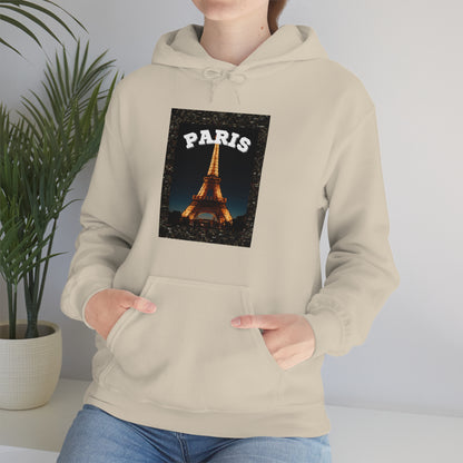 Paris At Night -Unisex Heavy Blend Hooded Sweatshirt (VARIETY OF COLORS)-“Oversized Hoodie With Rizz — Trending Streetwear”