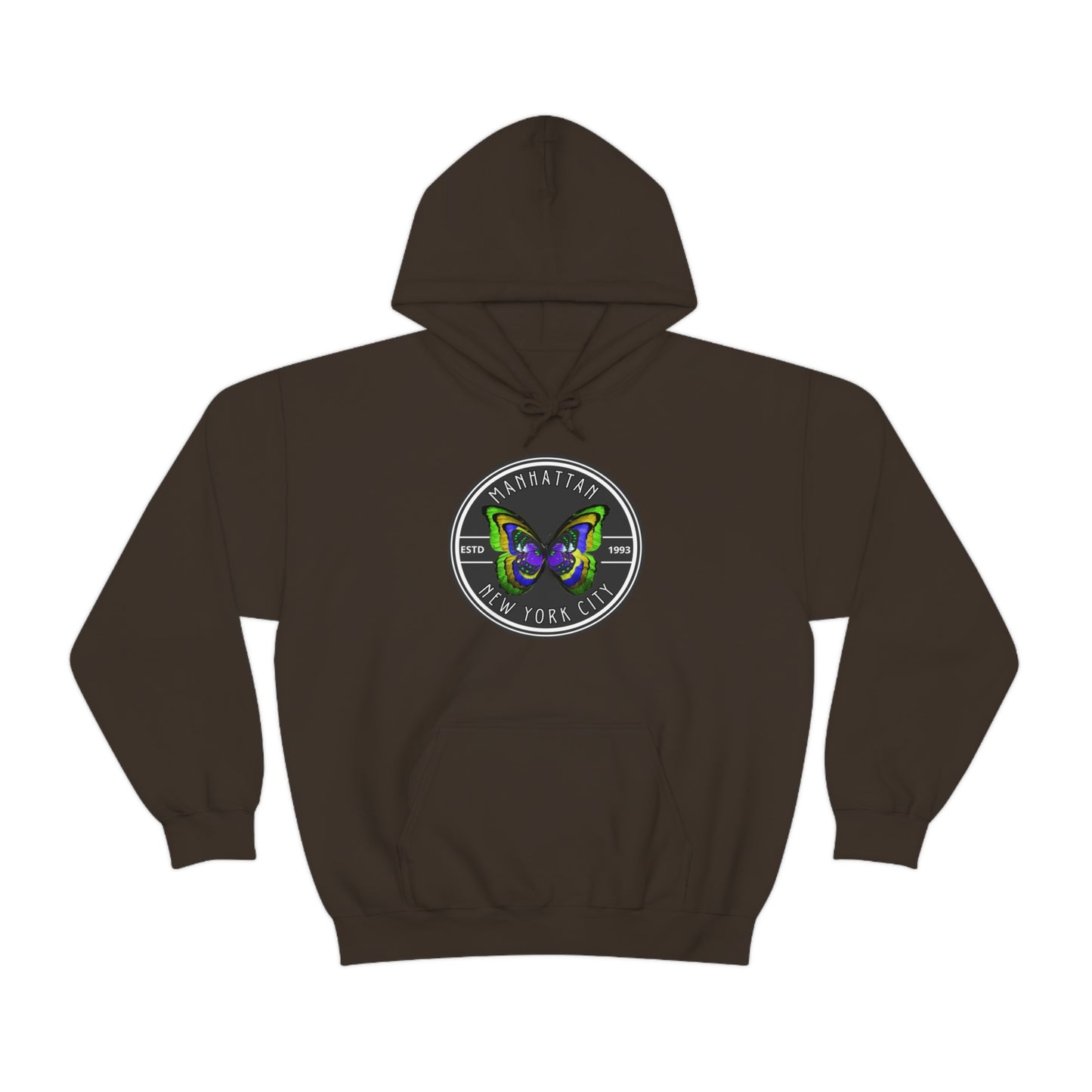MANHATTAN NYC- Unisex Heavy Blend Hooded Sweatshirt (VARIETY OF COLORS)-“Trendy NYC Pullover Made for Photos, Coffee Runs, and Slay”