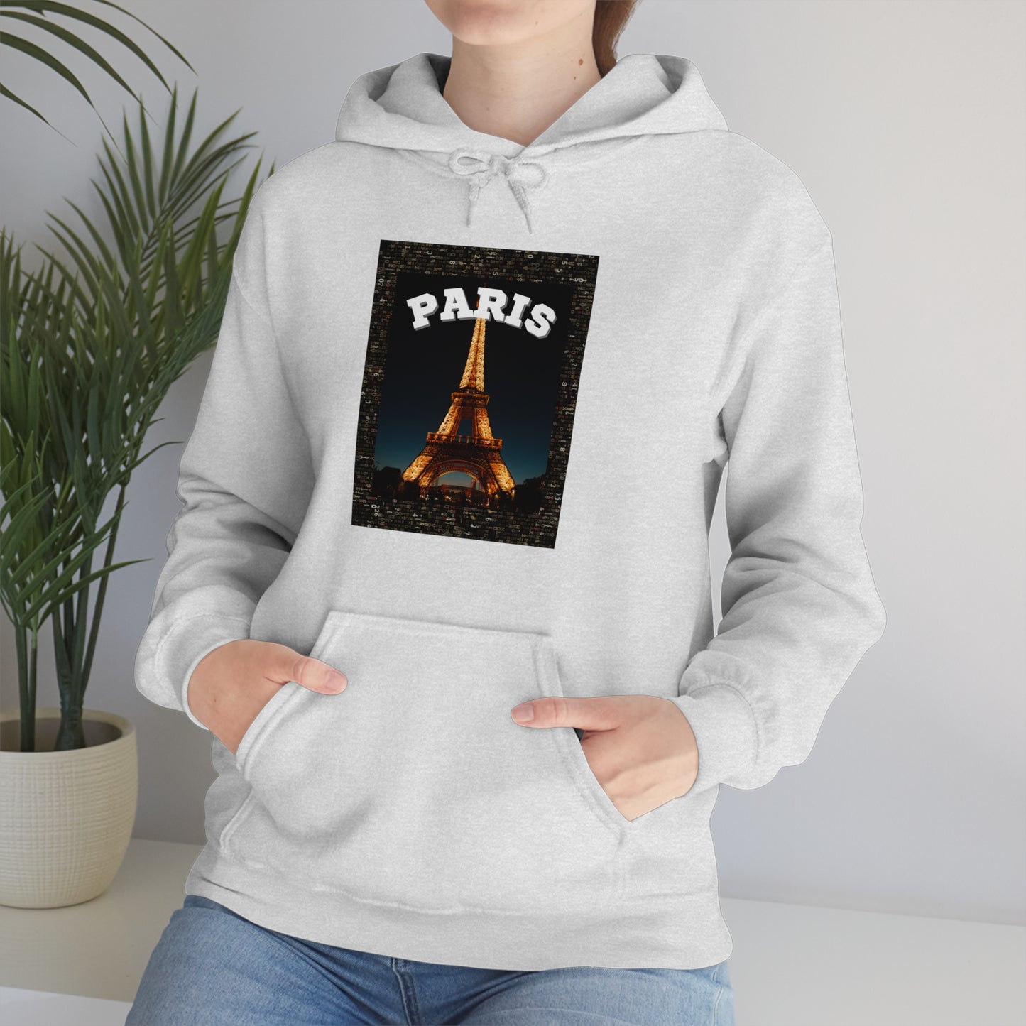 Paris At Night -Unisex Heavy Blend Hooded Sweatshirt (VARIETY OF COLORS)-“Oversized Hoodie With Rizz — Trending Streetwear”