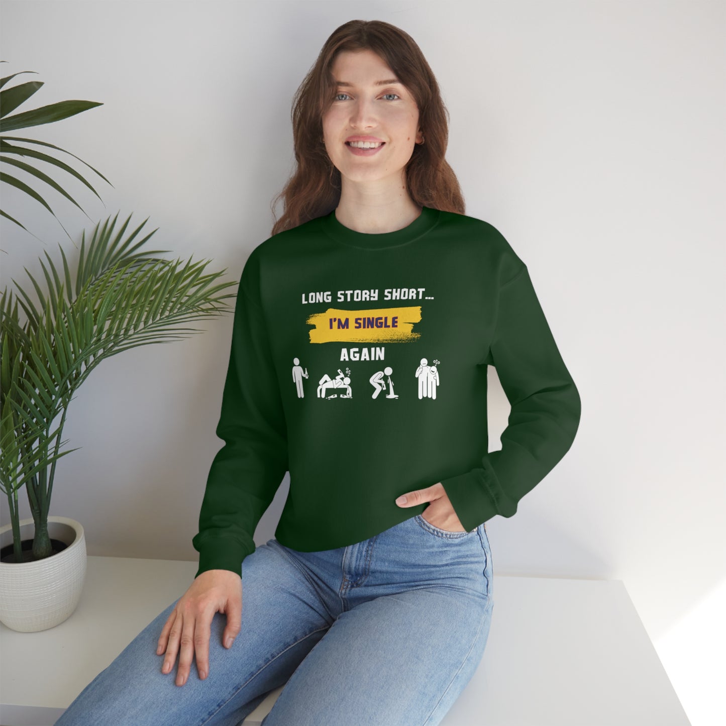 LONG STORY SHORT- Unisex Heavy Blend Crewneck Sweatshirt (VARIETY OF COLORS)