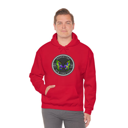 MANHATTAN NYC- Unisex Heavy Blend Hooded Sweatshirt (VARIETY OF COLORS)-“Trendy NYC Pullover Made for Photos, Coffee Runs, and Slay”
