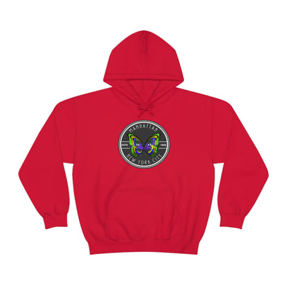 MANHATTAN NYC- Unisex Heavy Blend Hooded Sweatshirt (VARIETY OF COLORS)-“Trendy NYC Pullover Made for Photos, Coffee Runs, and Slay”