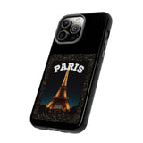 PARIS AT NIGHT- Tough Phone Cases - Fits Most Phone Sizes!! (BLACK)