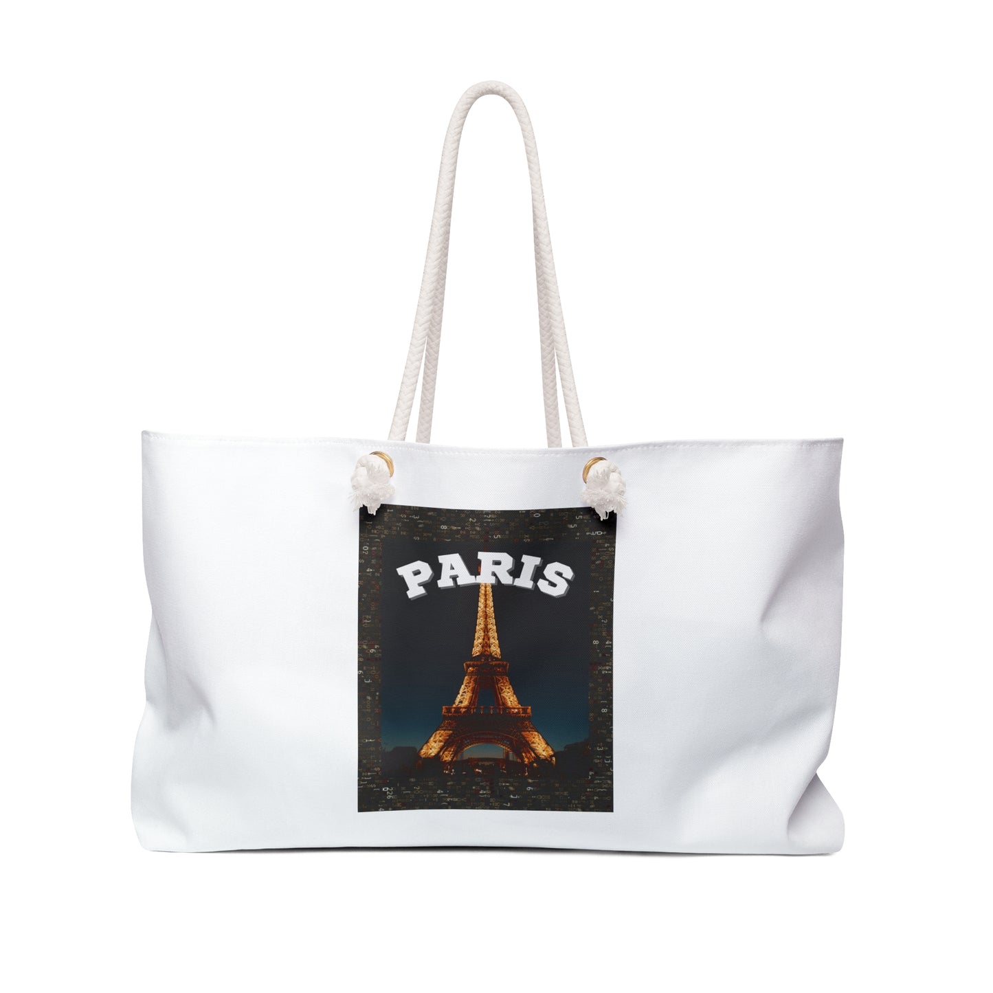 Paris At Night- Weekender Bag (WHITE)-"Back To School’s Coolest Essential"