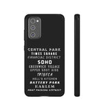 NYC NEIGHBORHOODS -Tough Phone Cases - Fits Most Phone Sizes!! (Dark GREY)