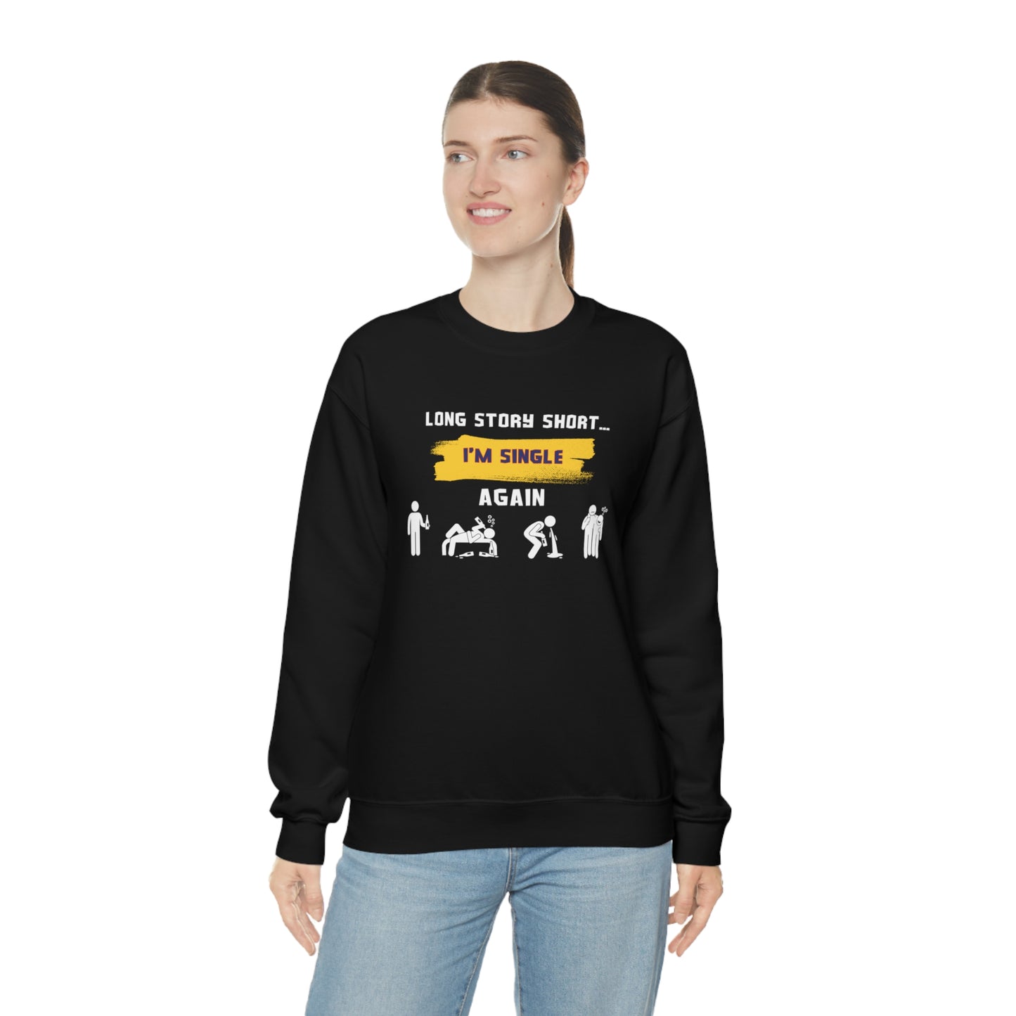 LONG STORY SHORT- Unisex Heavy Blend Crewneck Sweatshirt (VARIETY OF COLORS)