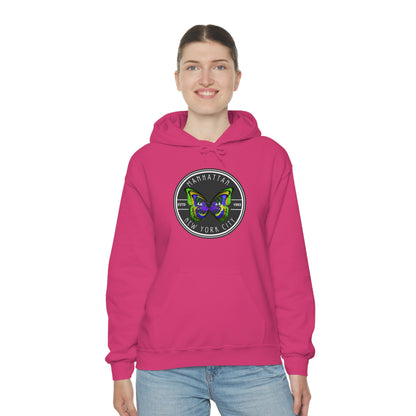 MANHATTAN NYC- Unisex Heavy Blend Hooded Sweatshirt (VARIETY OF COLORS)-“Trendy NYC Pullover Made for Photos, Coffee Runs, and Slay”