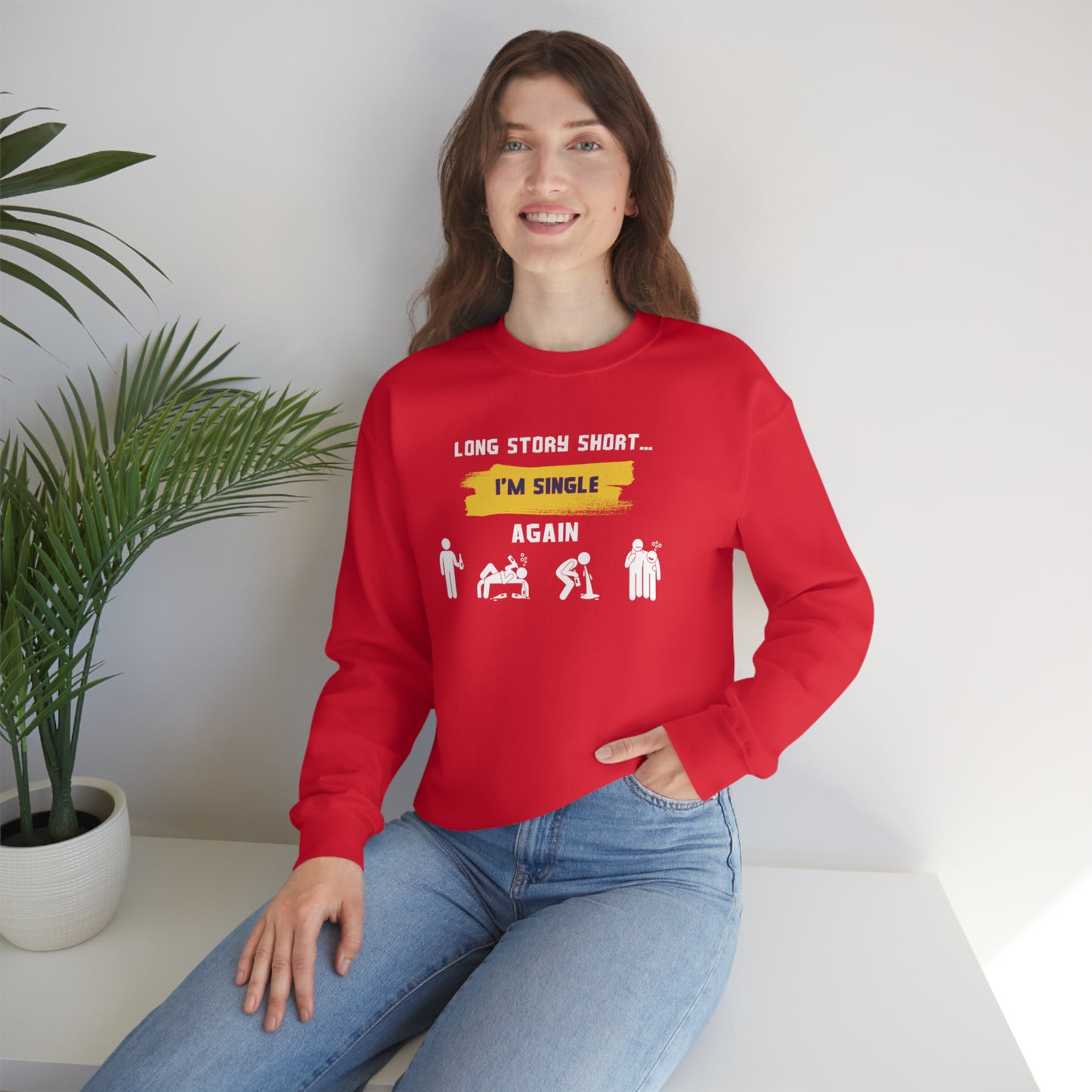 LONG STORY SHORT- Unisex Heavy Blend Crewneck Sweatshirt (VARIETY OF COLORS)