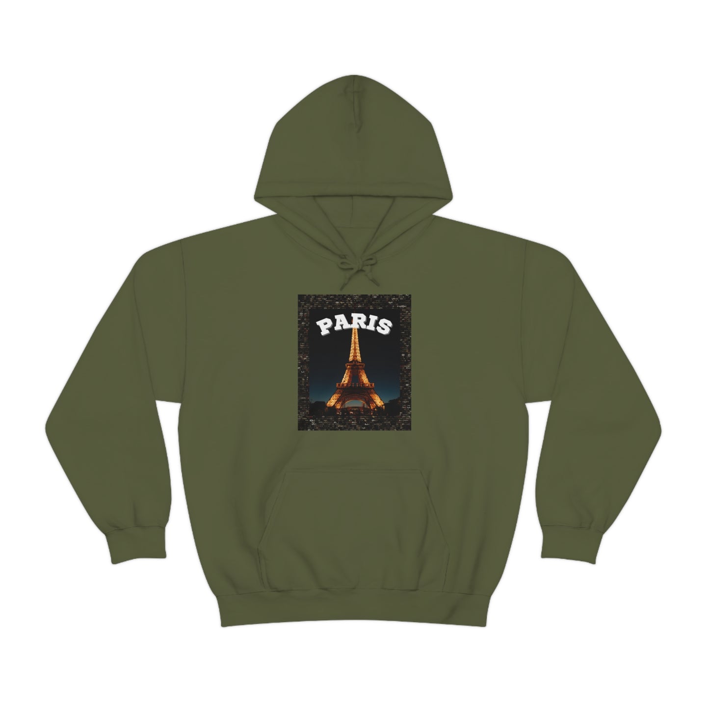 Paris At Night -Unisex Heavy Blend Hooded Sweatshirt (VARIETY OF COLORS)-“Oversized Hoodie With Rizz — Trending Streetwear”