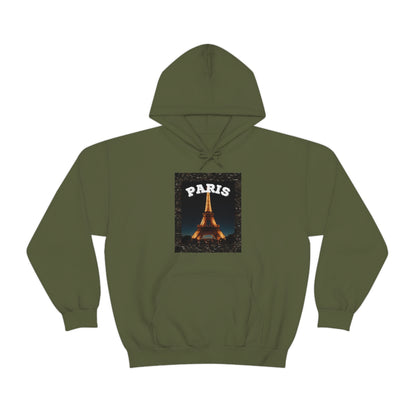 Paris At Night -Unisex Heavy Blend Hooded Sweatshirt (VARIETY OF COLORS)-“Oversized Hoodie With Rizz — Trending Streetwear”