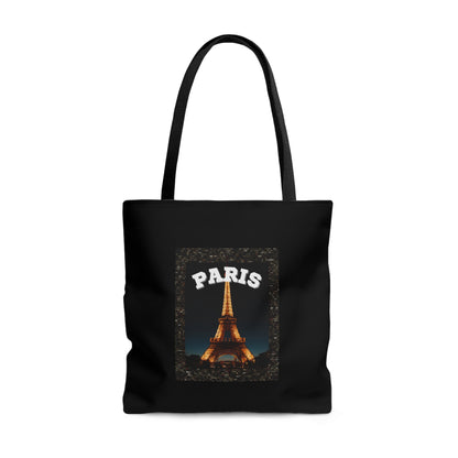Paris At Night -AOP Tote Bag (BLACK)-"A Tote Worth Talking About"