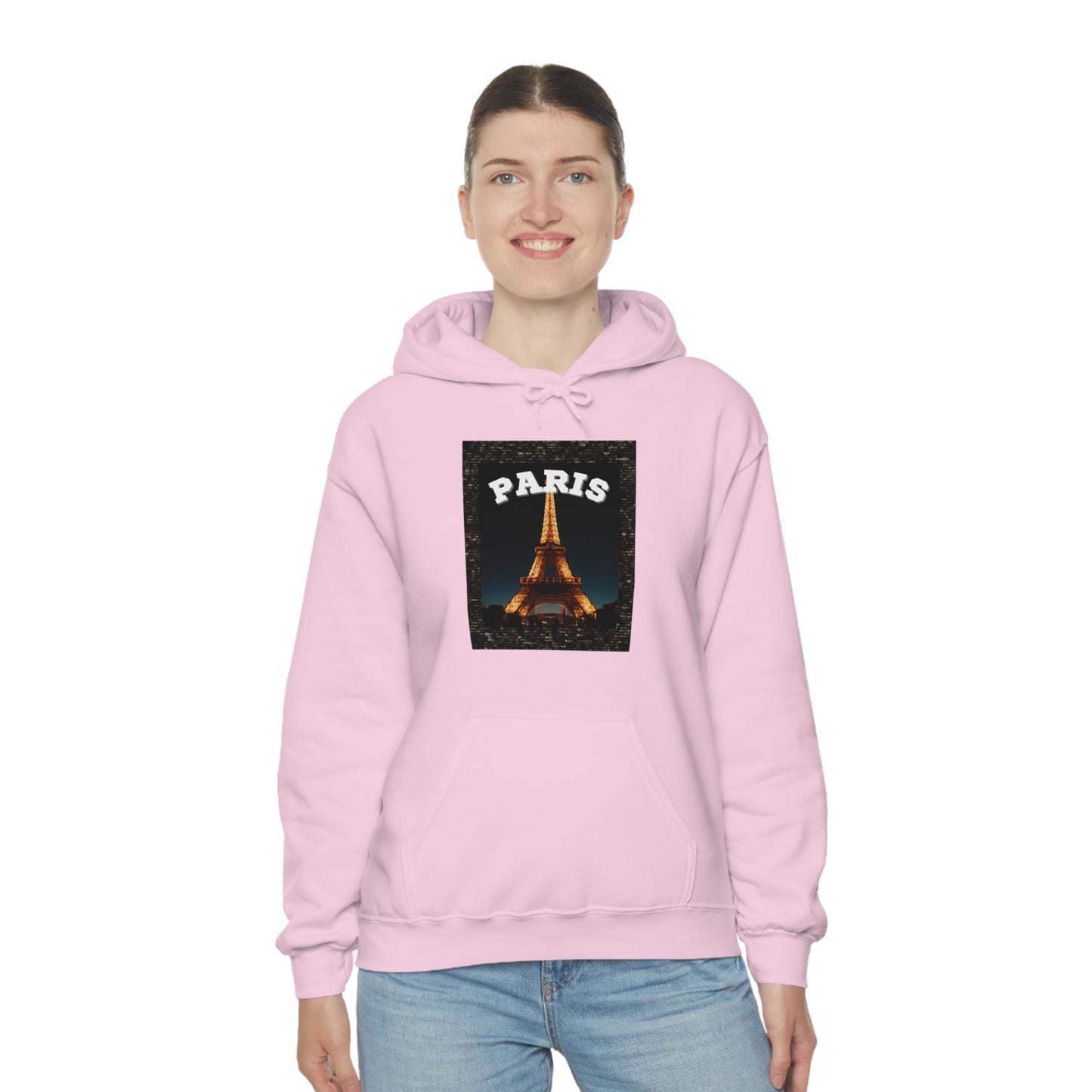 Paris At Night -Unisex Heavy Blend Hooded Sweatshirt (VARIETY OF COLORS)-“Oversized Hoodie With Rizz — Trending Streetwear”
