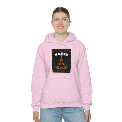 Paris At Night -Unisex Heavy Blend Hooded Sweatshirt (VARIETY OF COLORS)-“Oversized Hoodie With Rizz — Trending Streetwear”